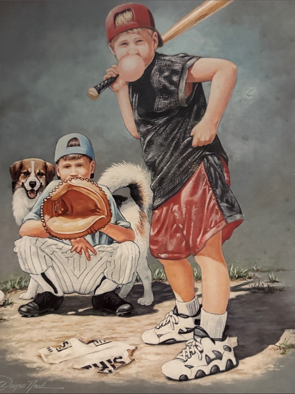 Vintage Home Interiors, Boys Playing Baseball